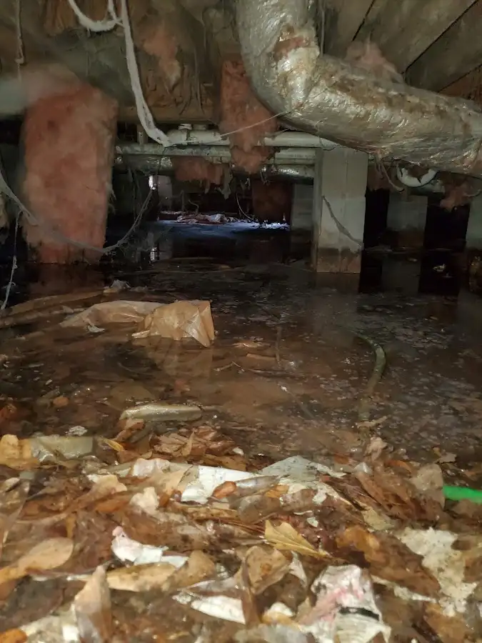 Crawl space flood assessment for Commercial Water Damage Restoration in Menominee